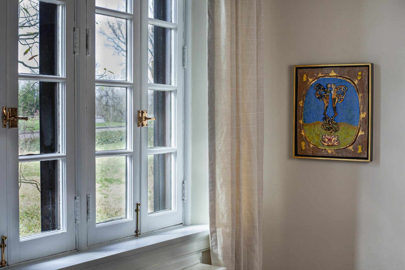 Framed Sikander tile in living space