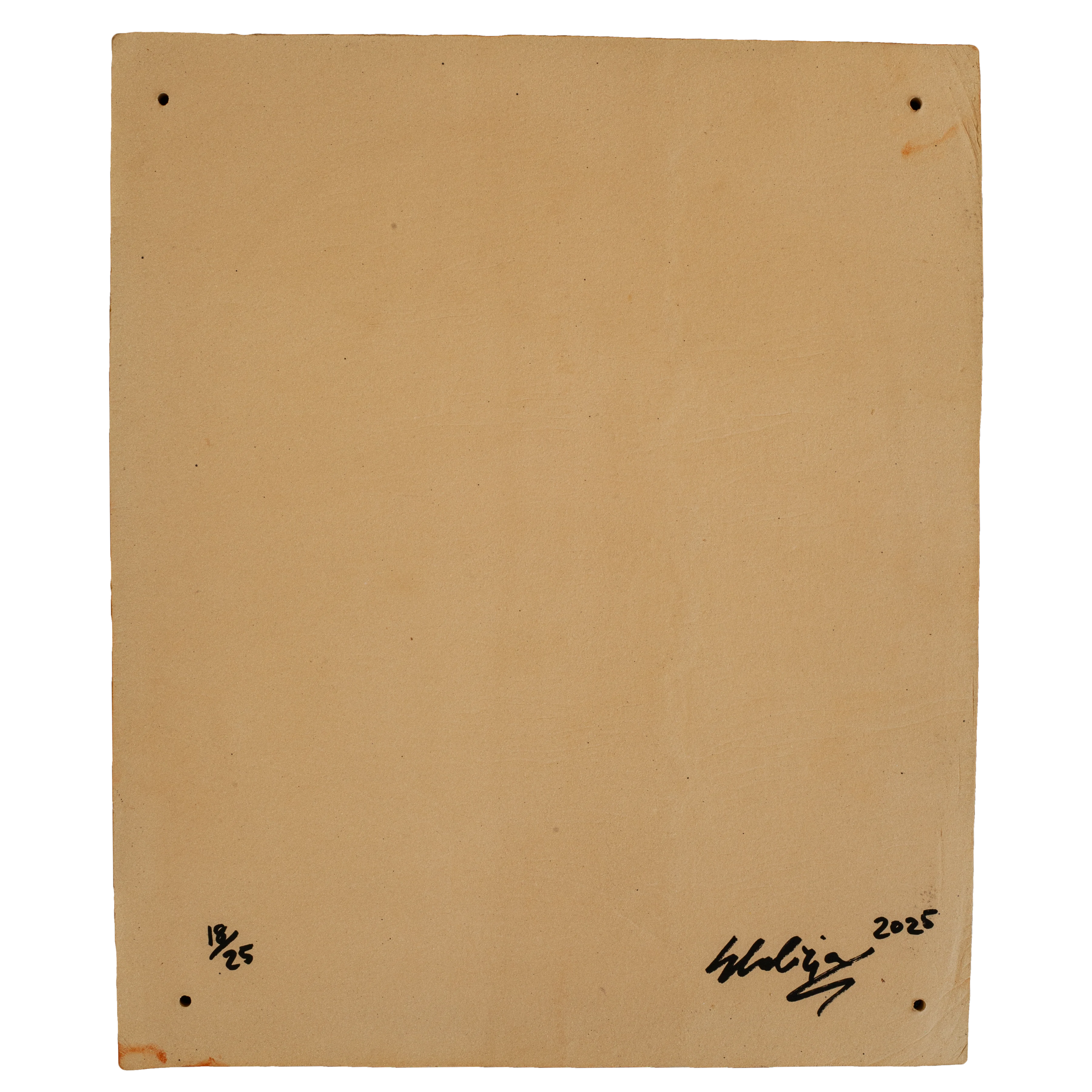 Tile #18 — back, numbered 18/25