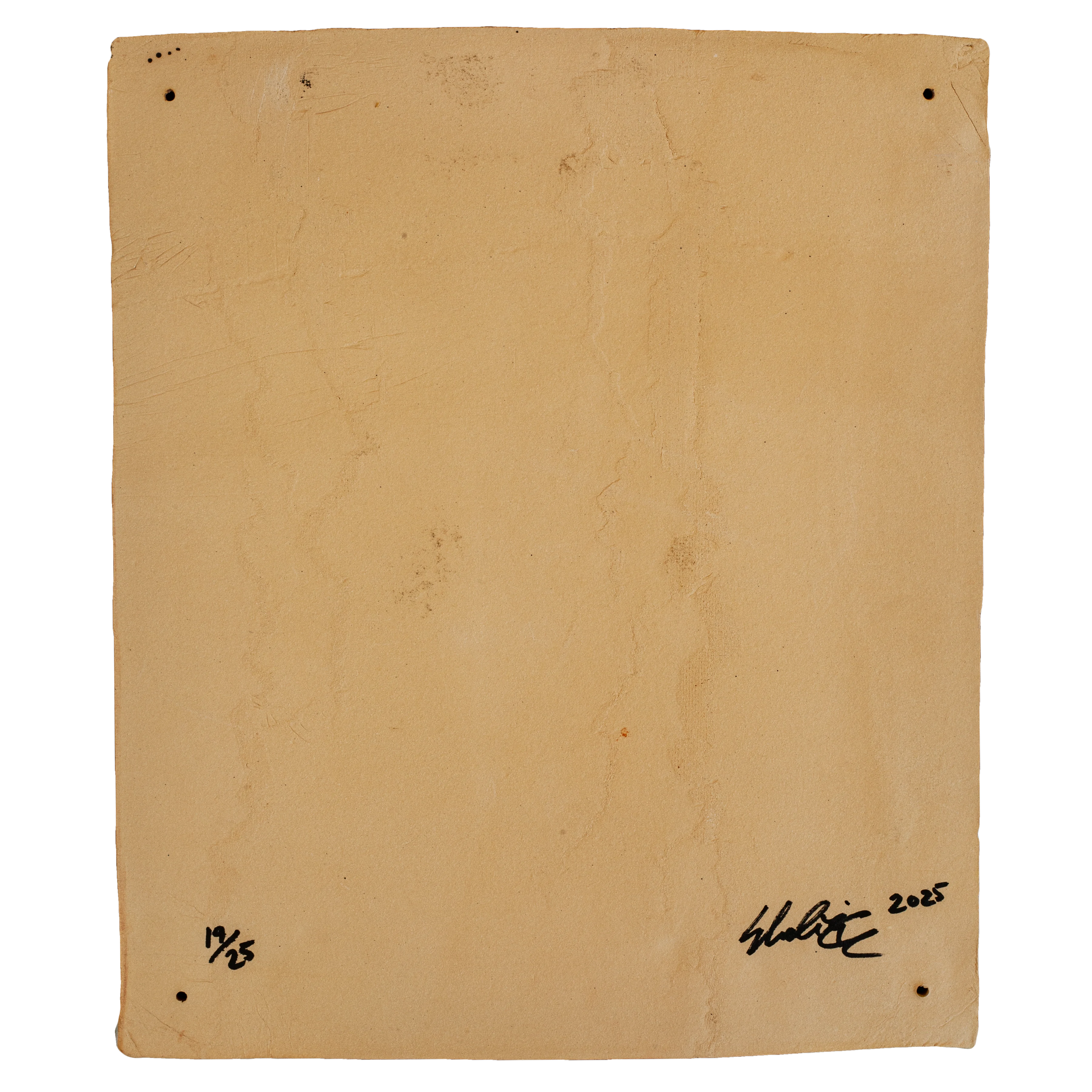 Tile #19 — back, numbered 19/25