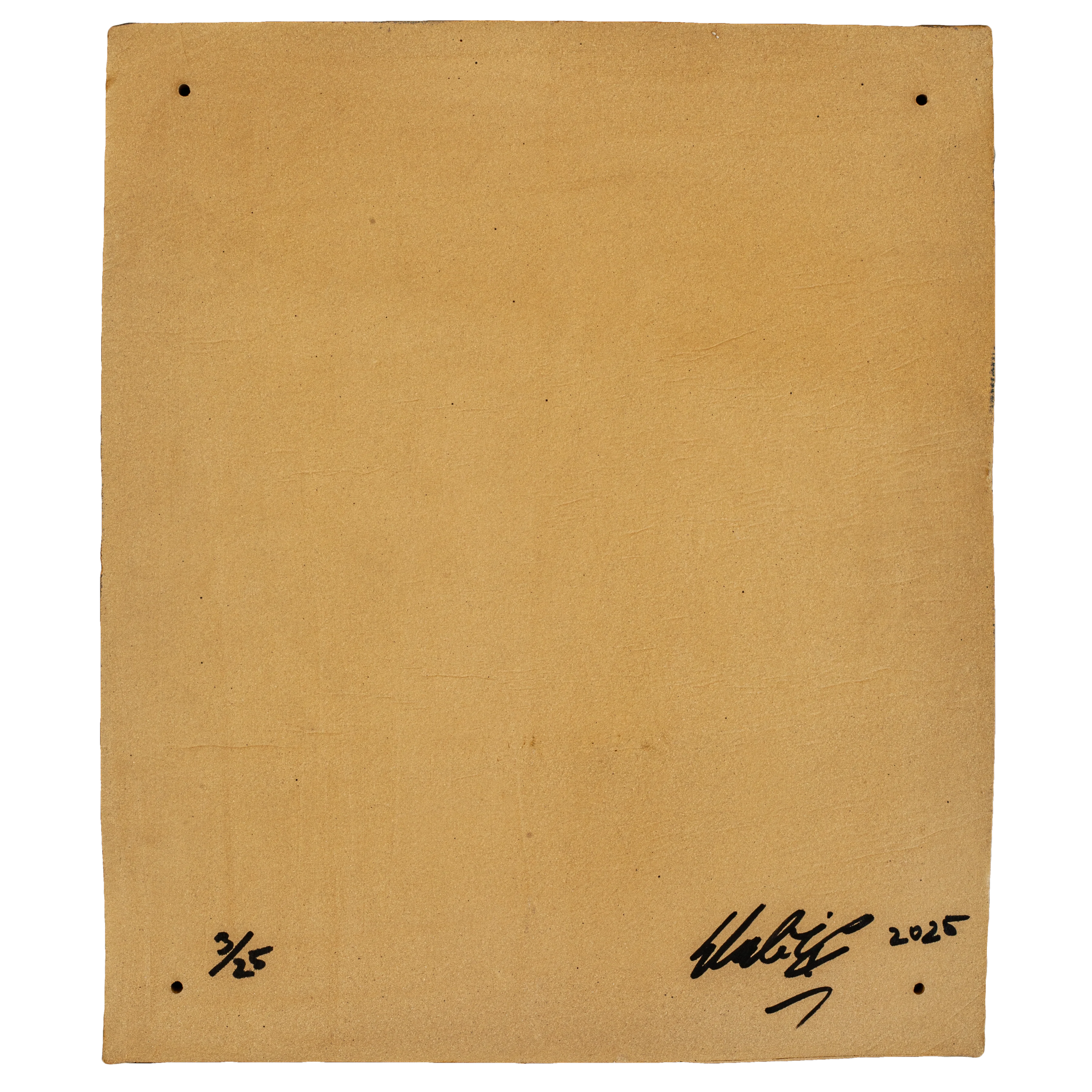 Tile #3 — back, numbered 3/25