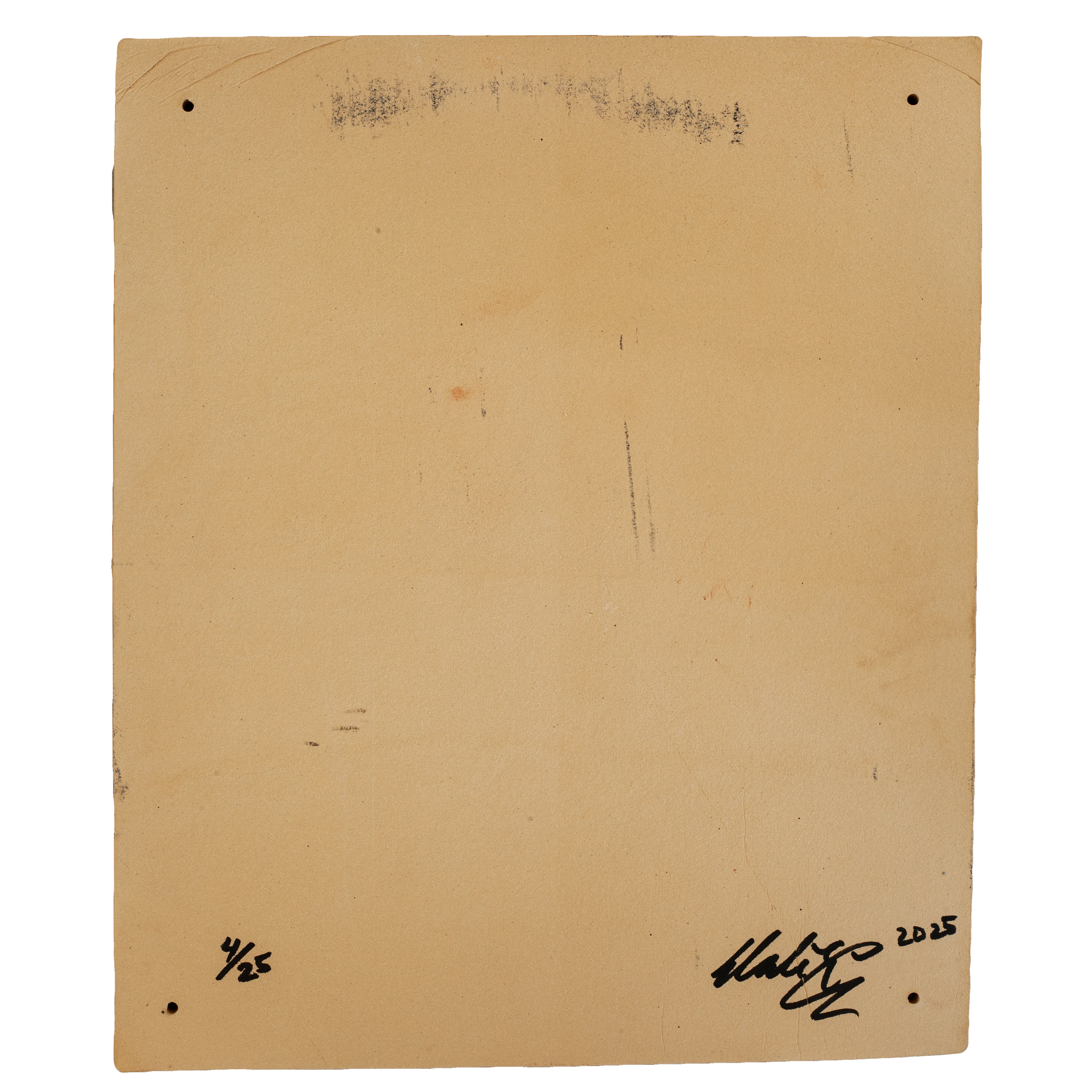 Tile #4 — back, numbered 4/25