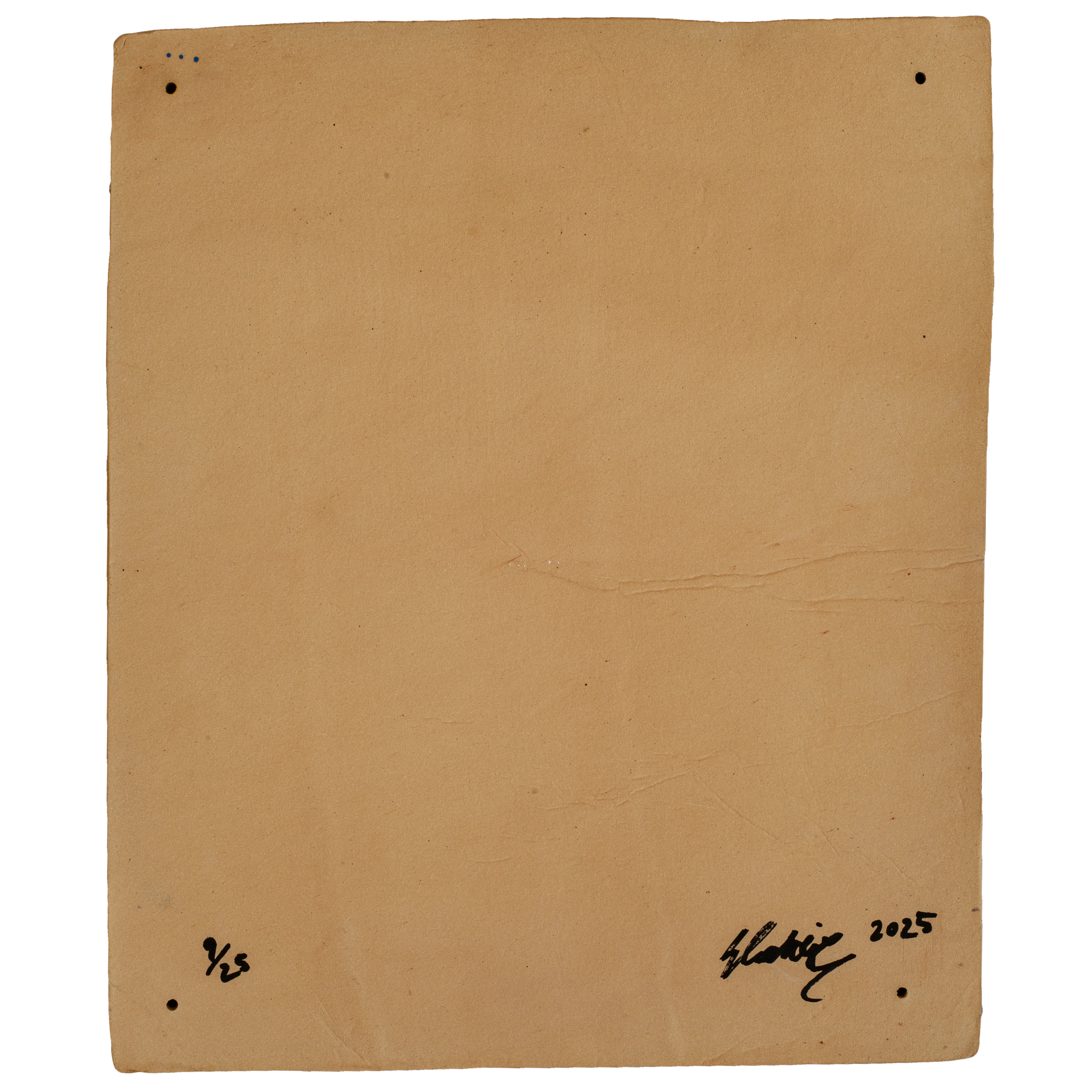 Tile #9 — back, numbered 9/25